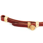 Leather Curb Strap with Rawhide #CU40