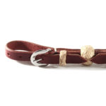 Double Buckle Curb Strap with Rawhide Ball #CU42