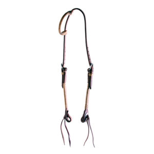 Two Buckle Slide Ear Headstall with Rawhide