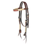 Browband Headstall with Braided Rawhide #HS55
