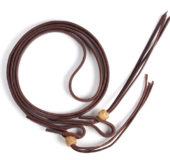 Harness Leather Roping Reins with Rawhide Knots